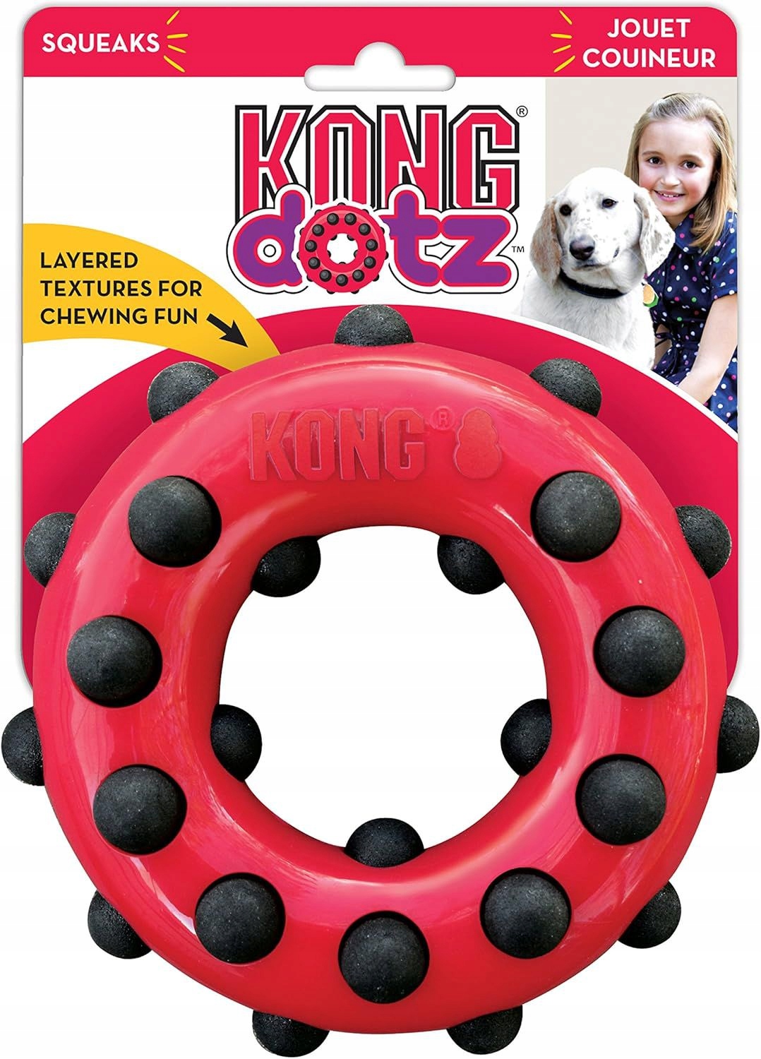 Kousátko Pro Psa Kong Dotz Circle 16 CM