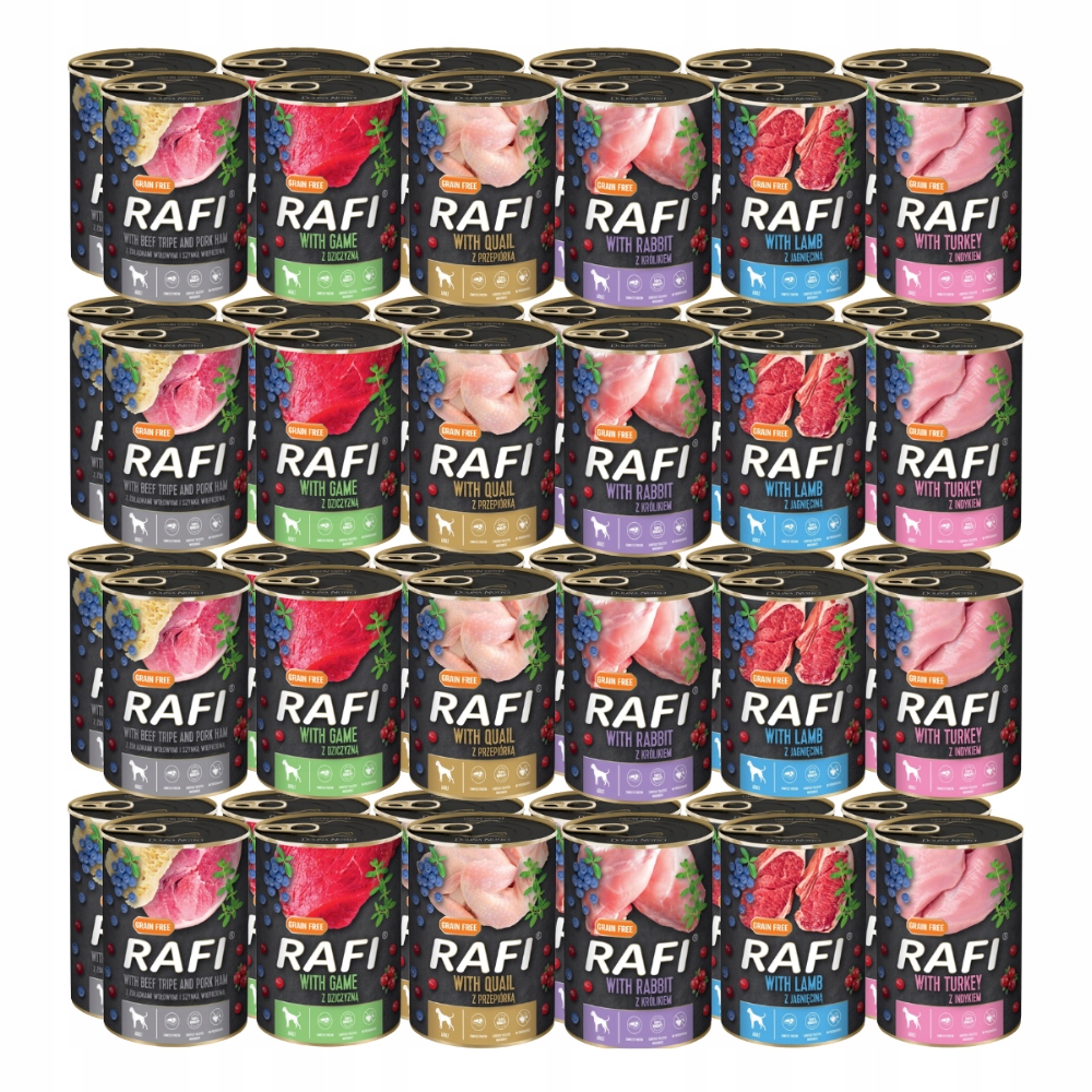 Dolina Noteci Rafi MIX 6 smaków mokra karma dla psa 48x400g