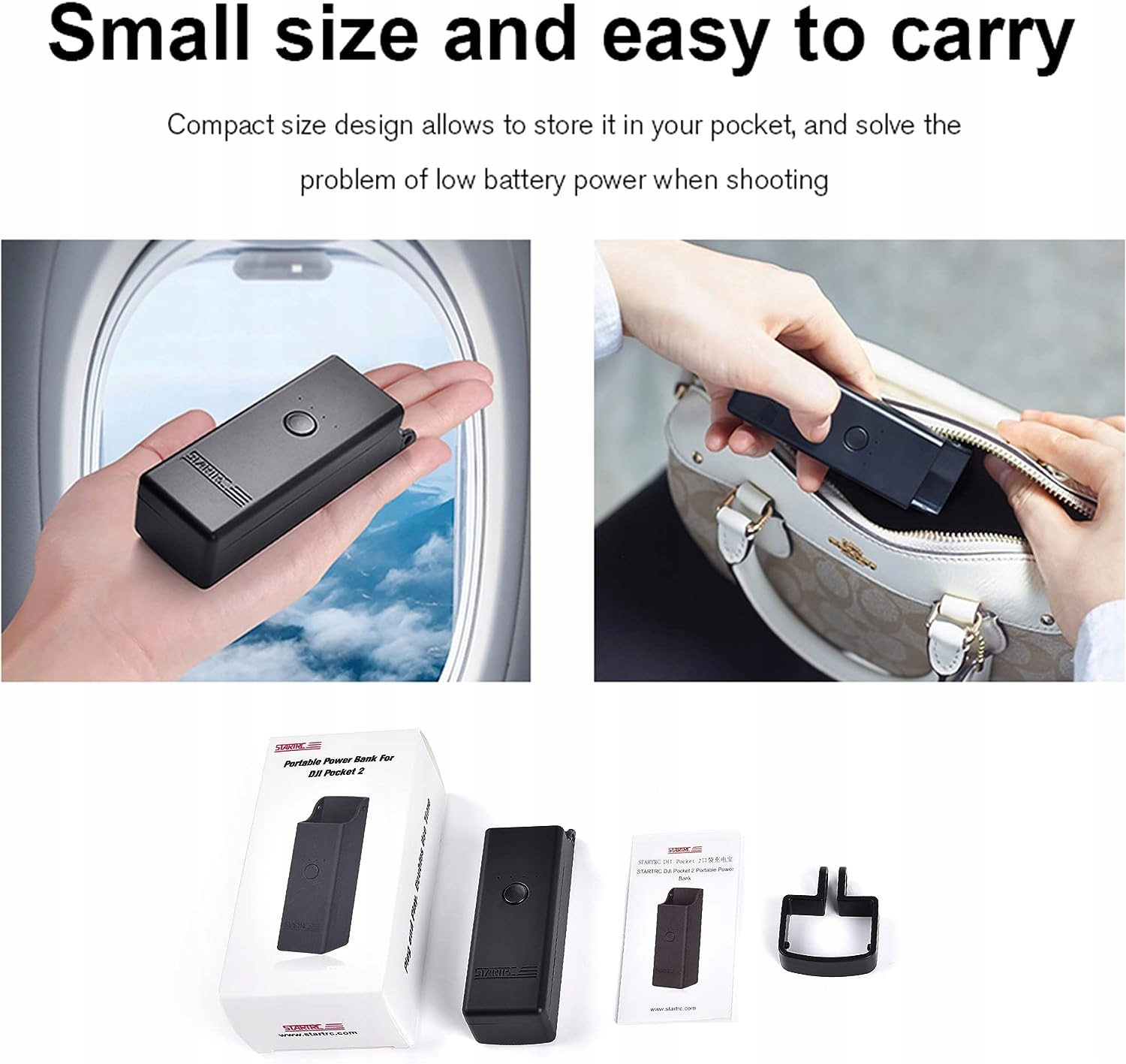 BEZPRZEWODOWA ŁADOWARKA POWER BANK DO DJI OSMO POCKET 2 Marka STARTRC