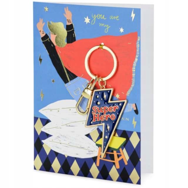 

Kartka z kopertą Hero breloczkiem Dzień Ojca