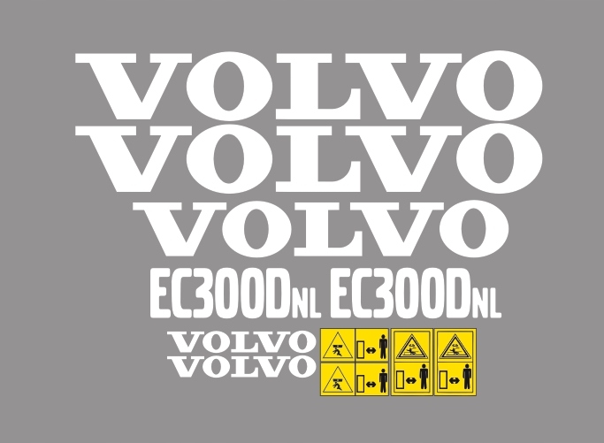 Samolepky s lepením Volvo EC300DNL