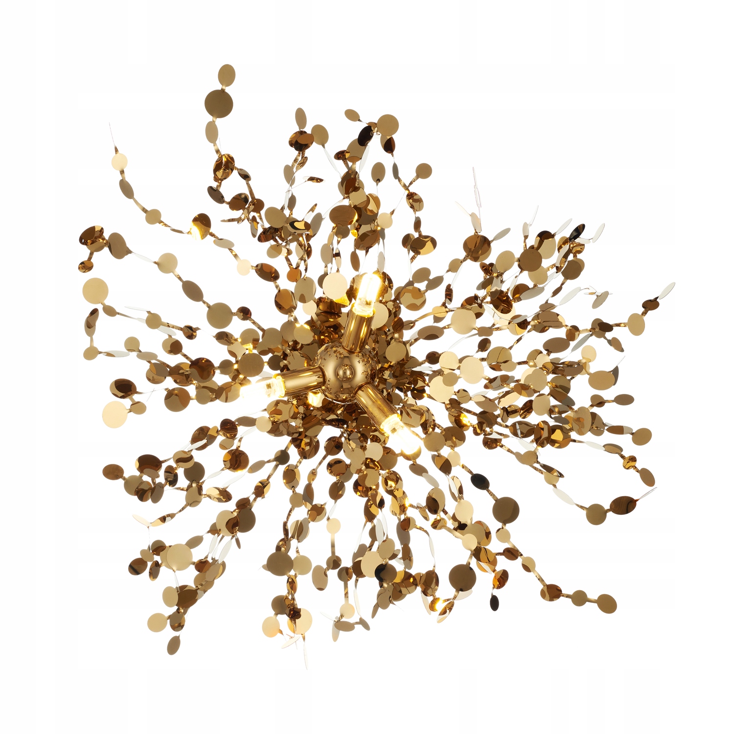 Nástenné svietidlo so zlatými lístkami Monetti spálňa glamour