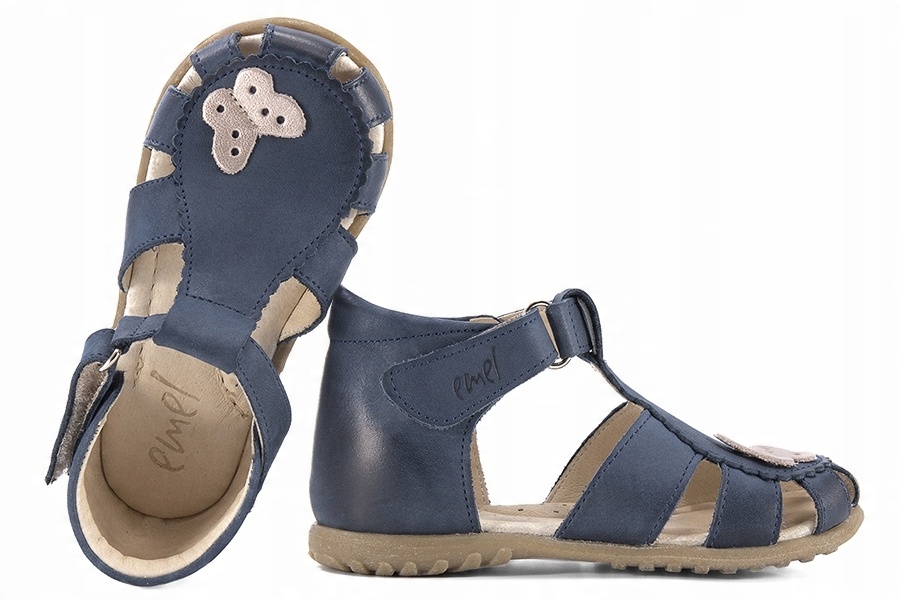 

Emel E2183-16 Sandałki Dziewczęce Roczki granat 24