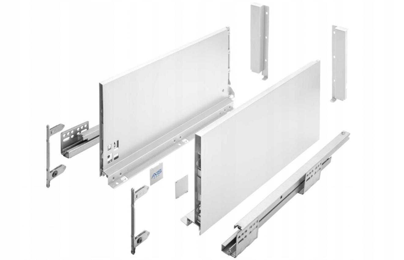 Šuplík Gtv Axis Pro 400C1 Vysoká L400 H167 Bílá S Tlumením Dovírání Výsuv 40 Kg