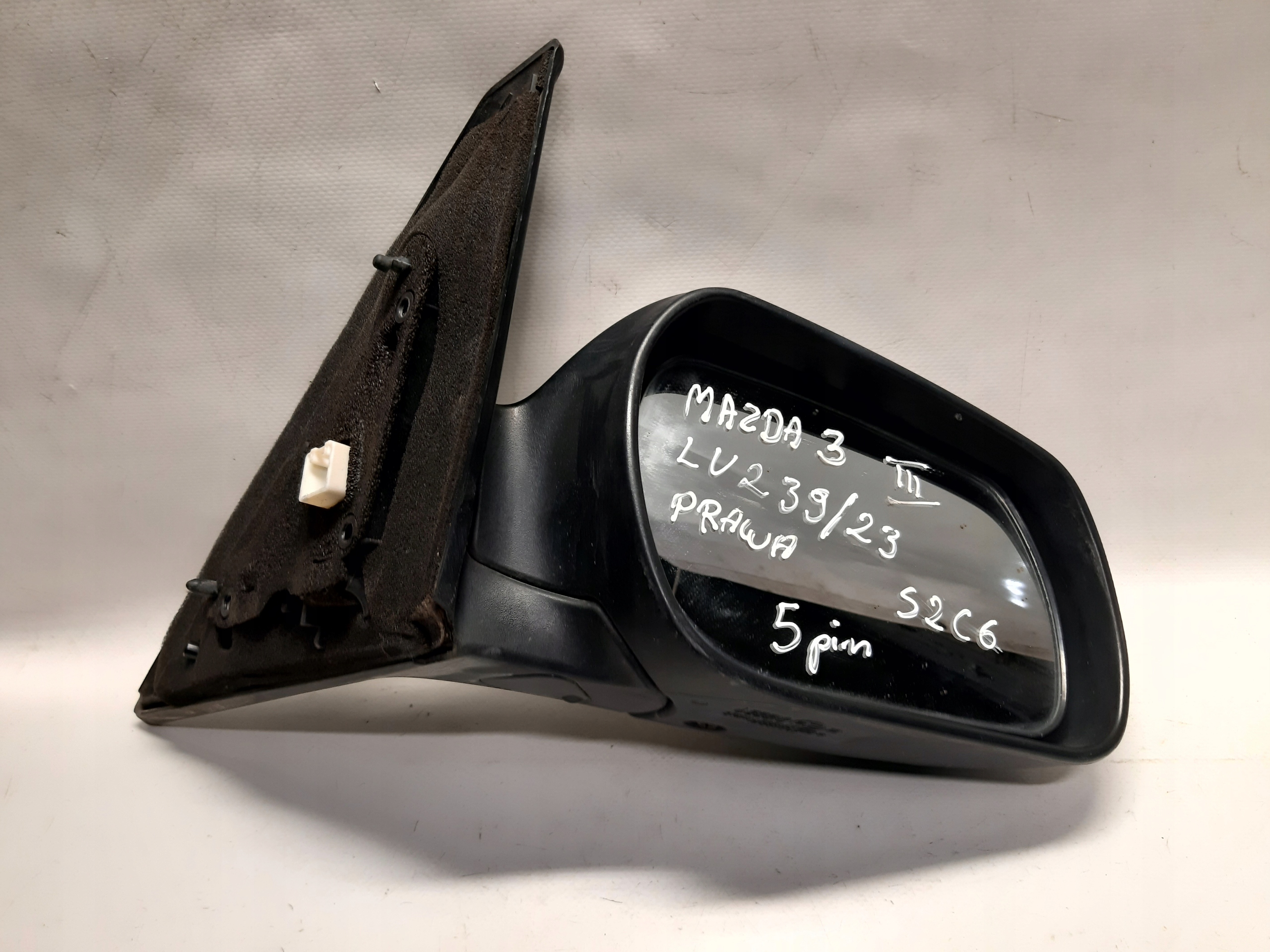 mirror right MAZDA 3 III BK sedan 5 PIN