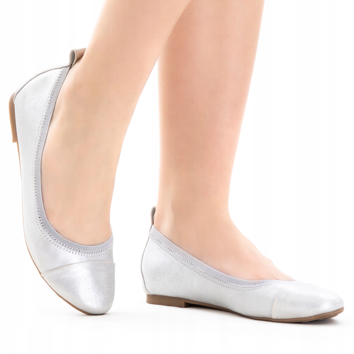 Baleríny balerínky polobotky Modne měkké elastické lehké Wojtyłko 36