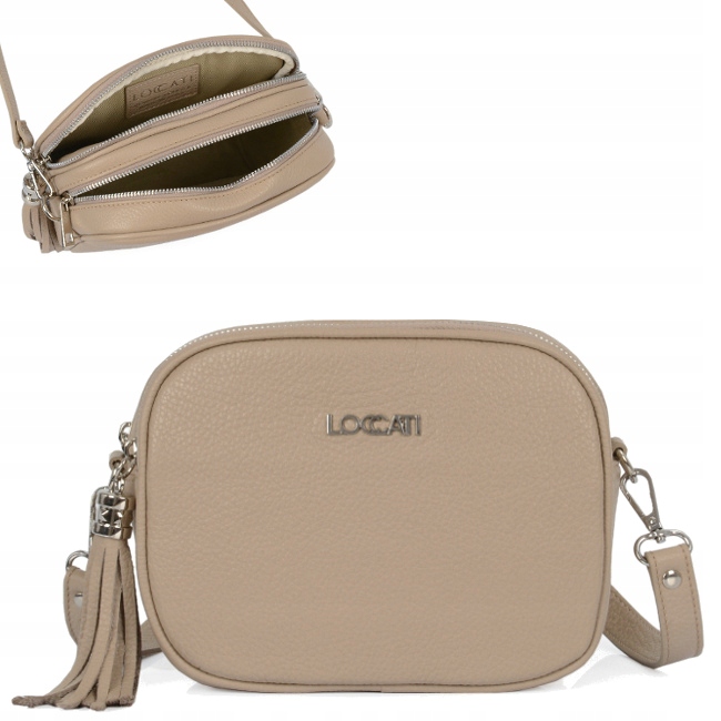 

Markowe włoskie torebki skórzane Loccati crossbody