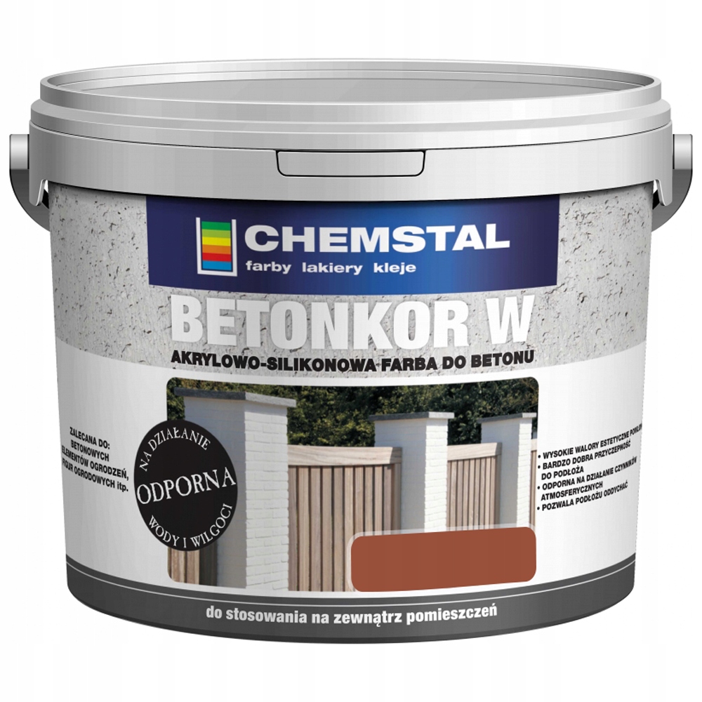 Chemstal Betonkor W Farba do betonu Ceglasty 5L