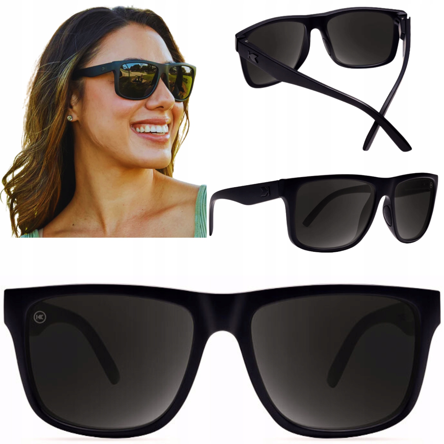 Okulary przeciwsłoneczne męskie z polaryzacją klasyczne czarne UV4000