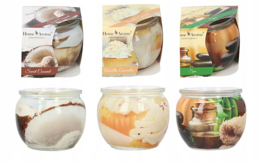 ŚWIECZKI świece ZAPACHOWE w szkle Zestaw x3