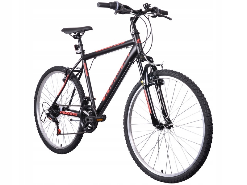 Rower górski Mtb Indiana X-Pulser 1.6 M19 26 cali męski Czarno-czerwony