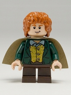 Lego Nová figurka Meriadoc Brandybuck (Merry) Dark Green Jacket Lotr lor016