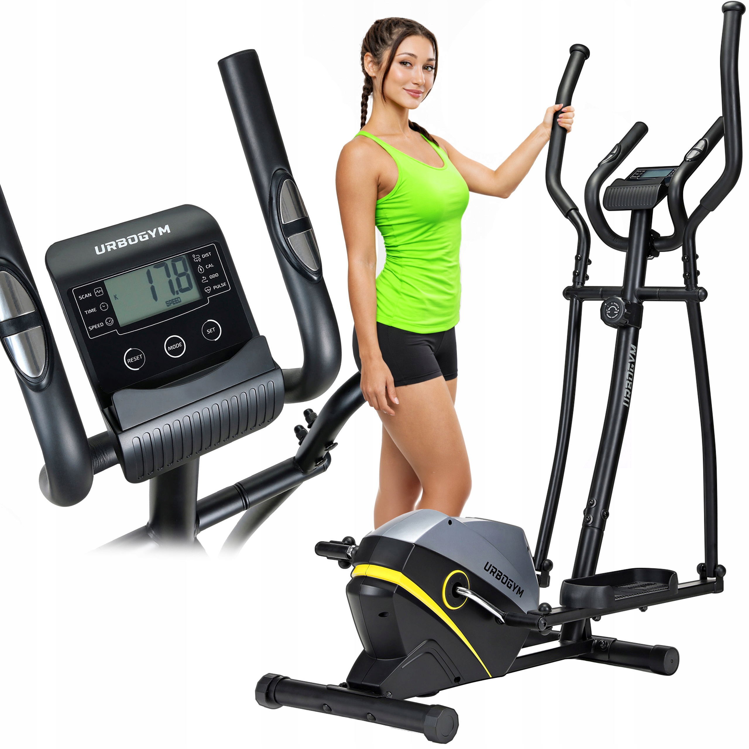 Orbi-trek Trenażer Magnetyczny Rower Treningowy Domowy Urbogym Flow Yellow