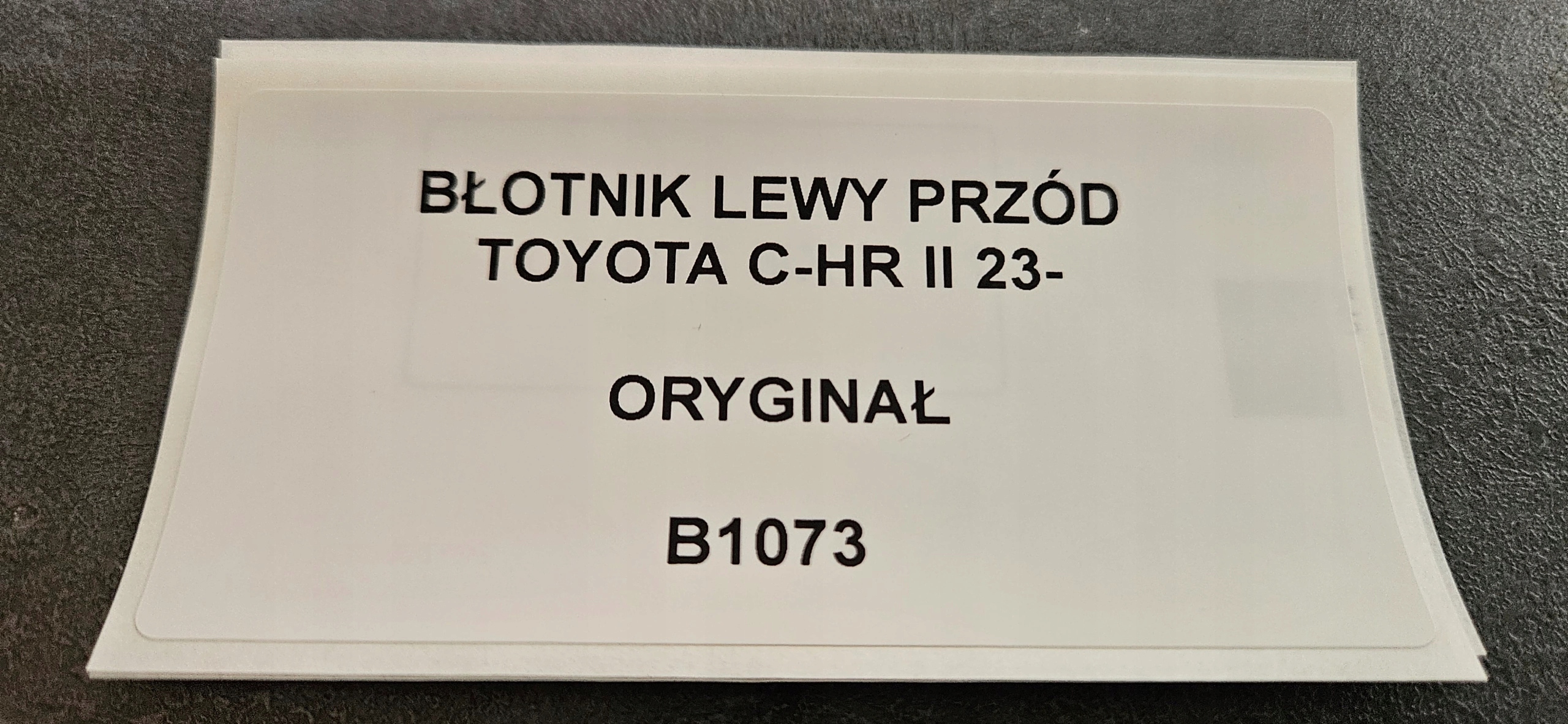 fender left front TOYOTA C-HR CHR II 23- original