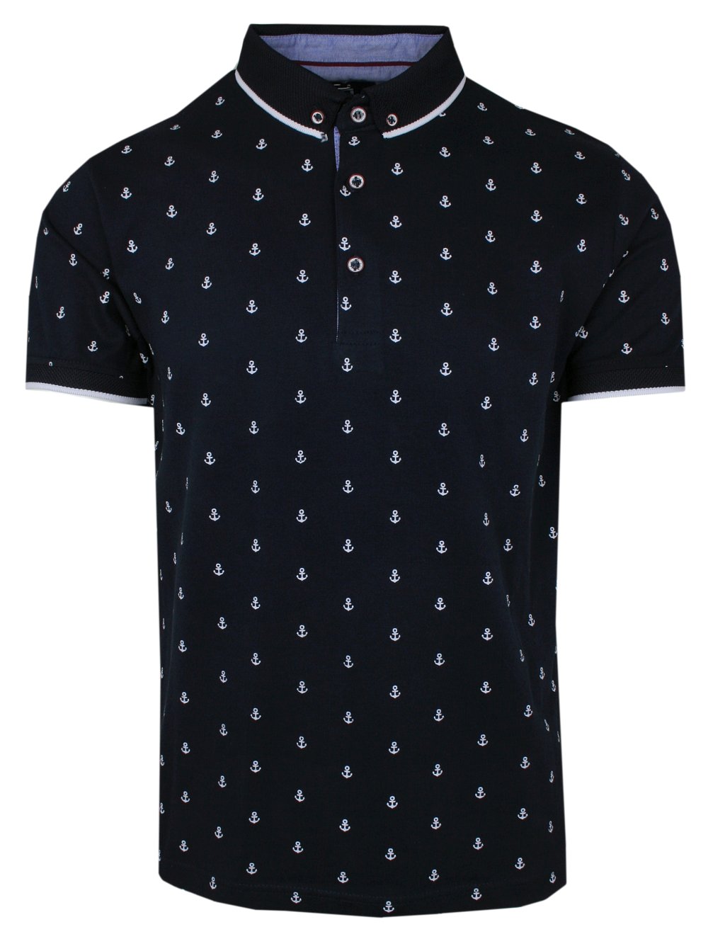 Tmavě modré pánské Polokošile s kotvou, velikost XL