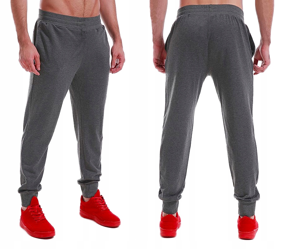 

Duże Spodnie Dresowe Męskie Dresy 4368 4XL Antracy