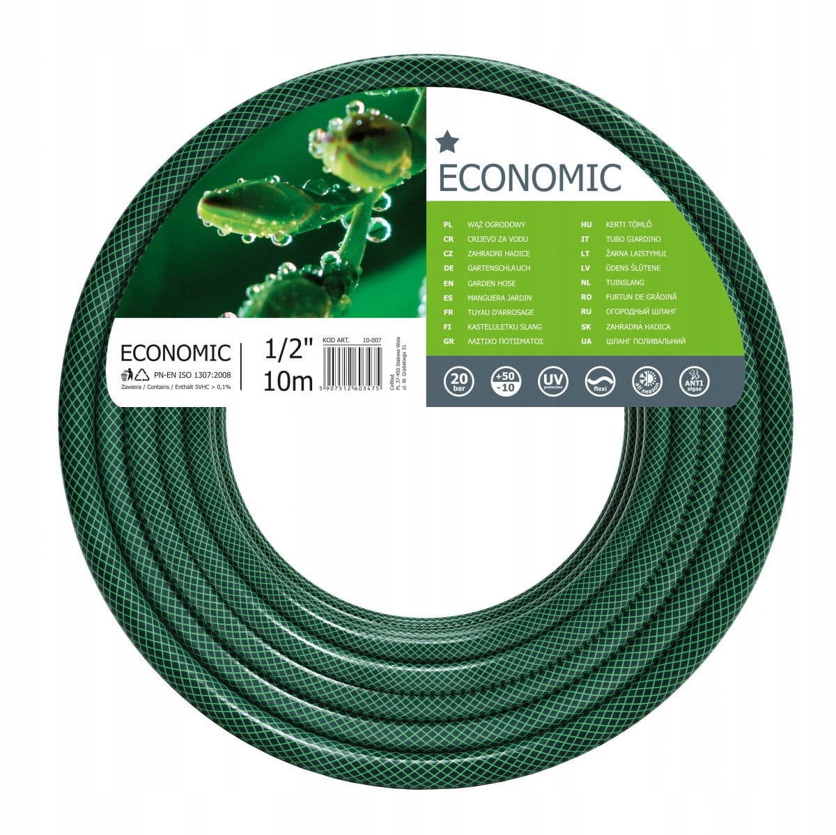 

Wąż ogrodowy Economic 1/2" 10 m