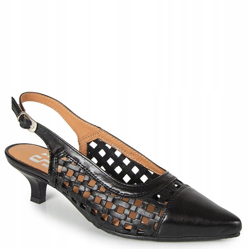 Simen 8421A Černé Kožené Lodičky 36