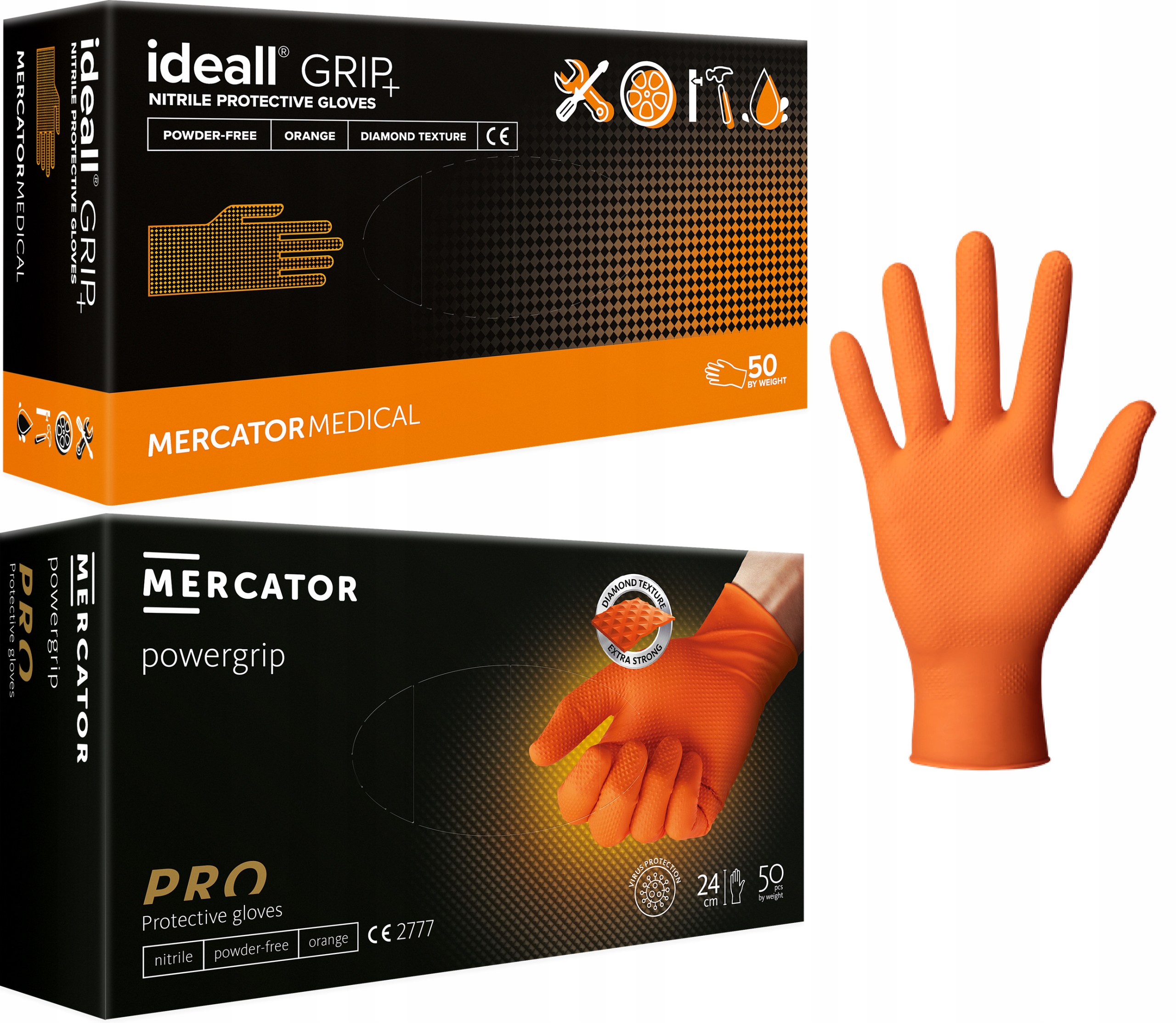 IDEAL GRIP RĘKAWICE rękawiczki nitrylowe mocne XL