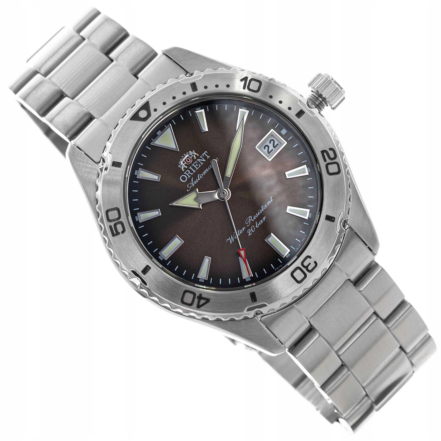 Pánské Hodinky Orient RA-AC0Q15Y30B Mako 40 Automatic Stříbrné Na Náramku