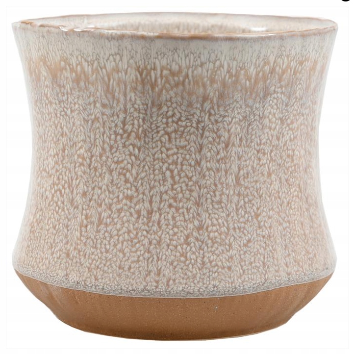 DONICZKA CERAMICZNA BEŻOWA 15x15 OSŁONKA OZDOBNA