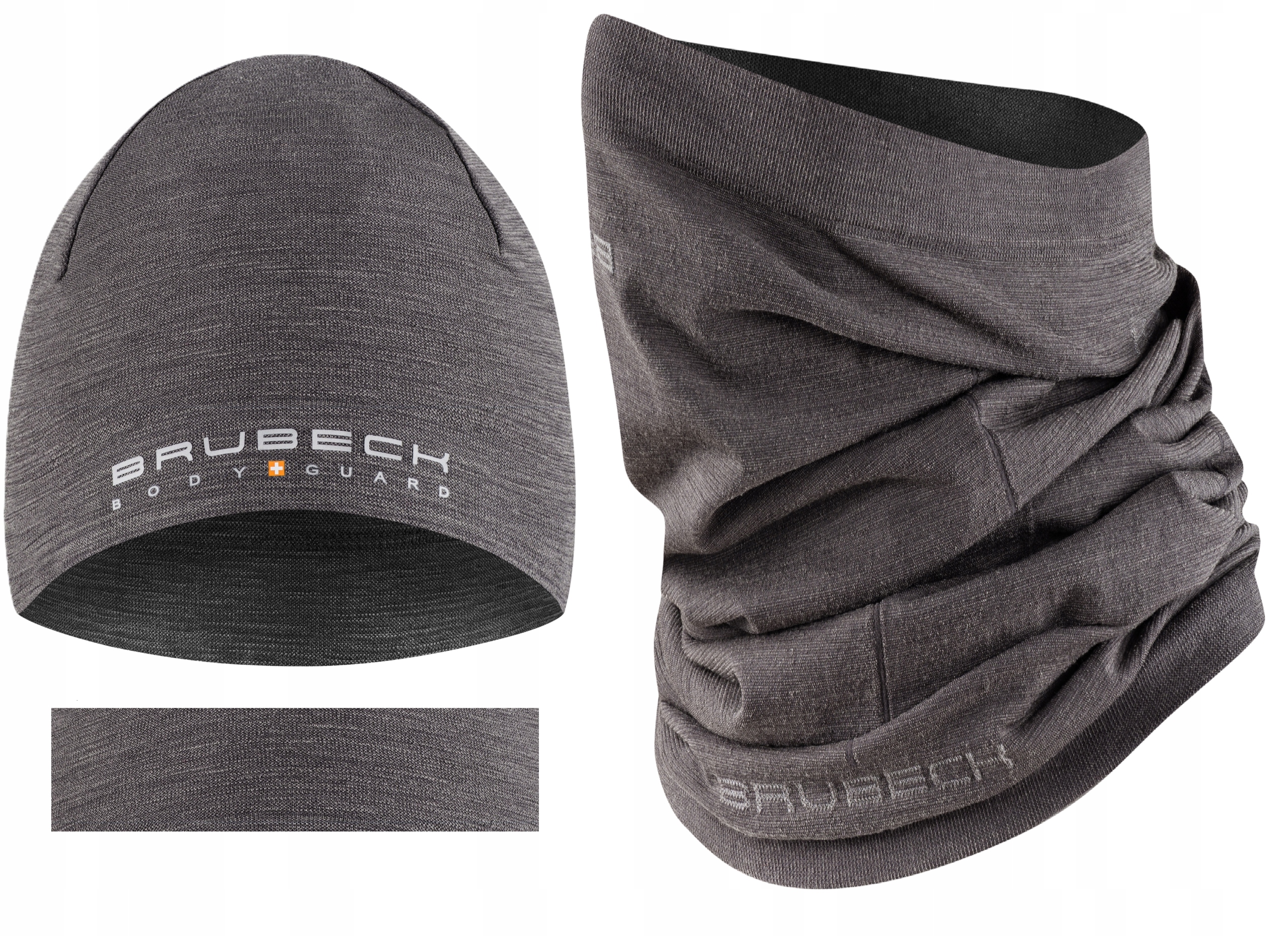 Brubeck Czapka Wełniana Termoaktywna Komin Wielofunkcyjny Sportowy