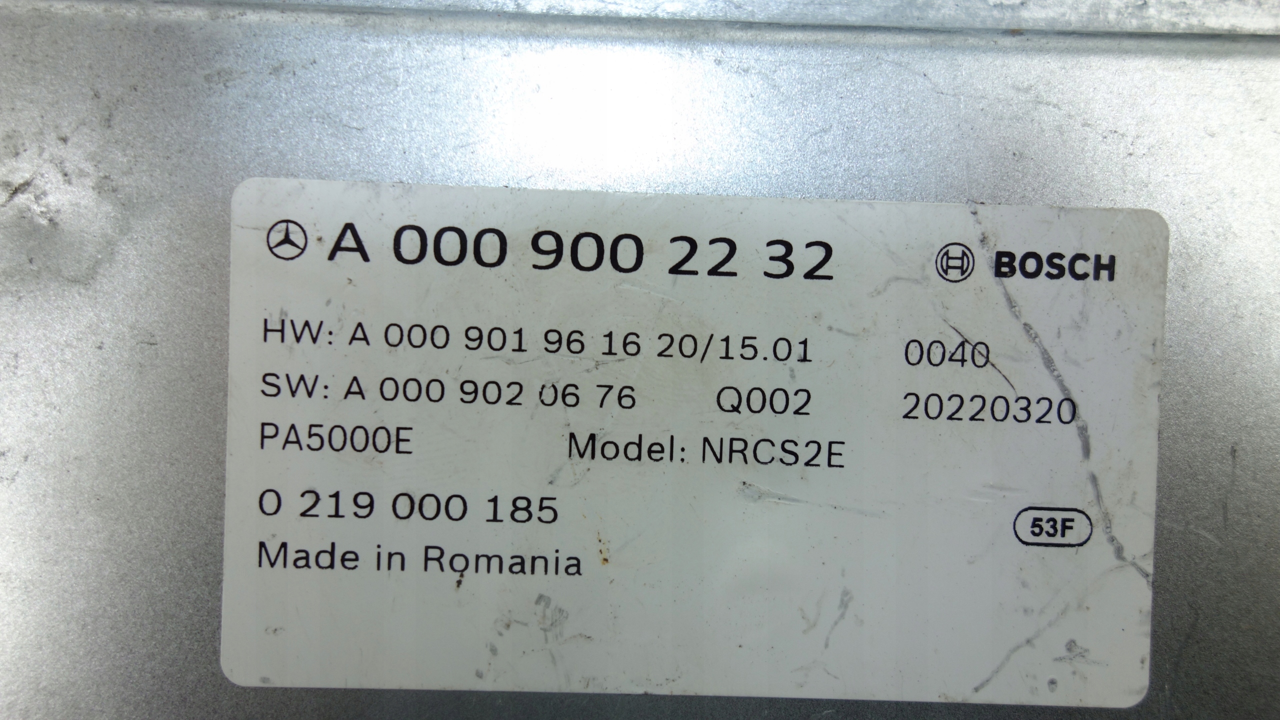 module control unit MERCEDES GLA H247 2019- A0009002232