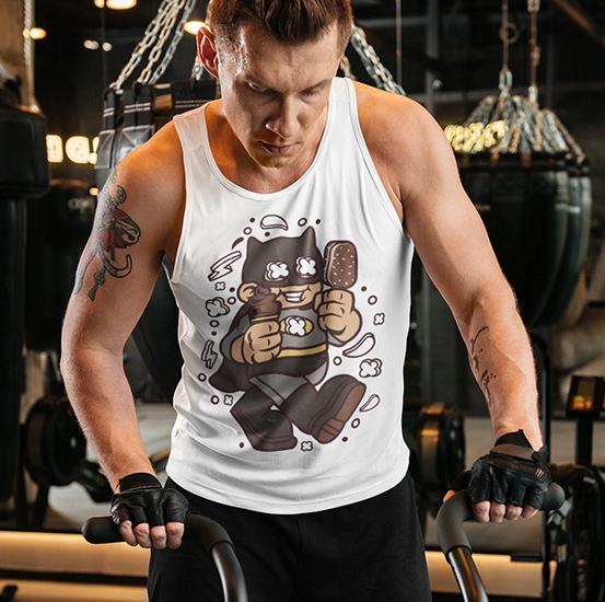 TANK TOP ANIMOWANE SUPERHERO BAT KID Rozmiar L