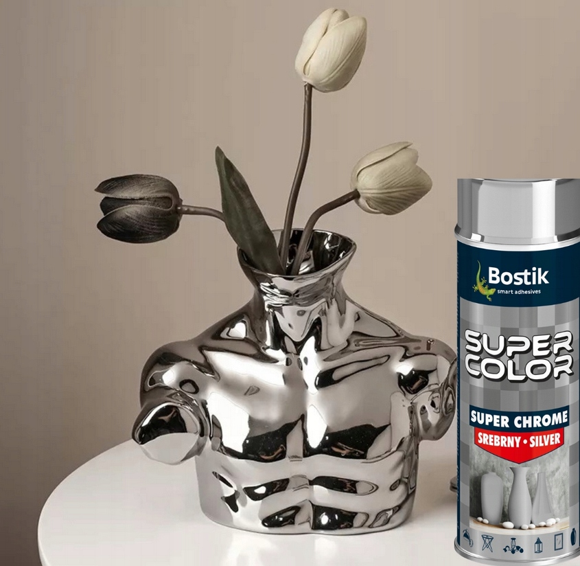 BOSTIK SUPER CHROM SREBRNY EFEKT LUSTRA PREMIUM 400ML GLAMOUR Marka Bostik