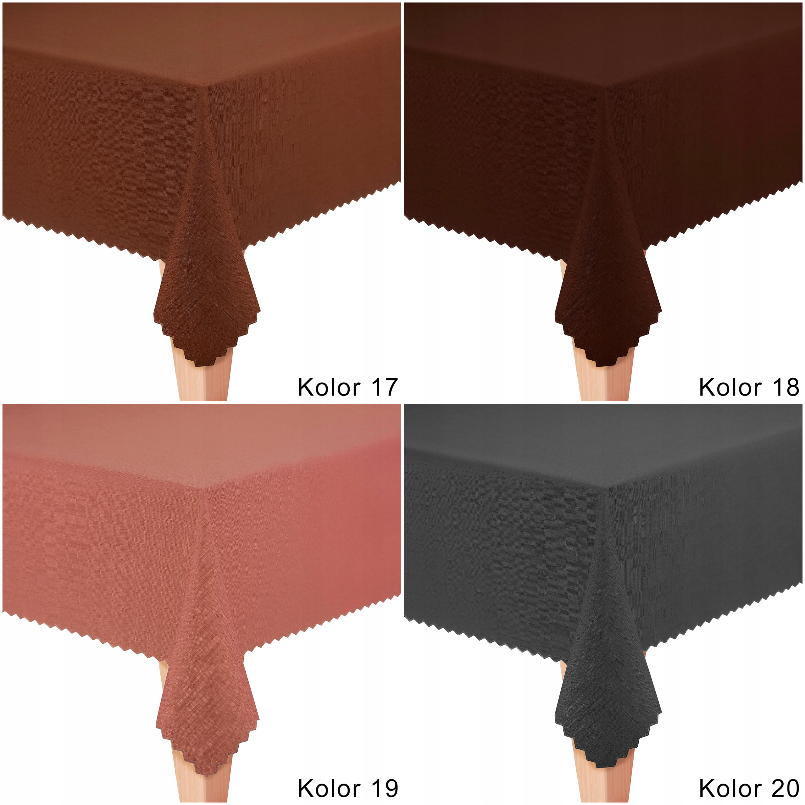 OBRUS PLAMOODPORNY KOLORY 200x120 Czarny Szerokość produktu 120 cm