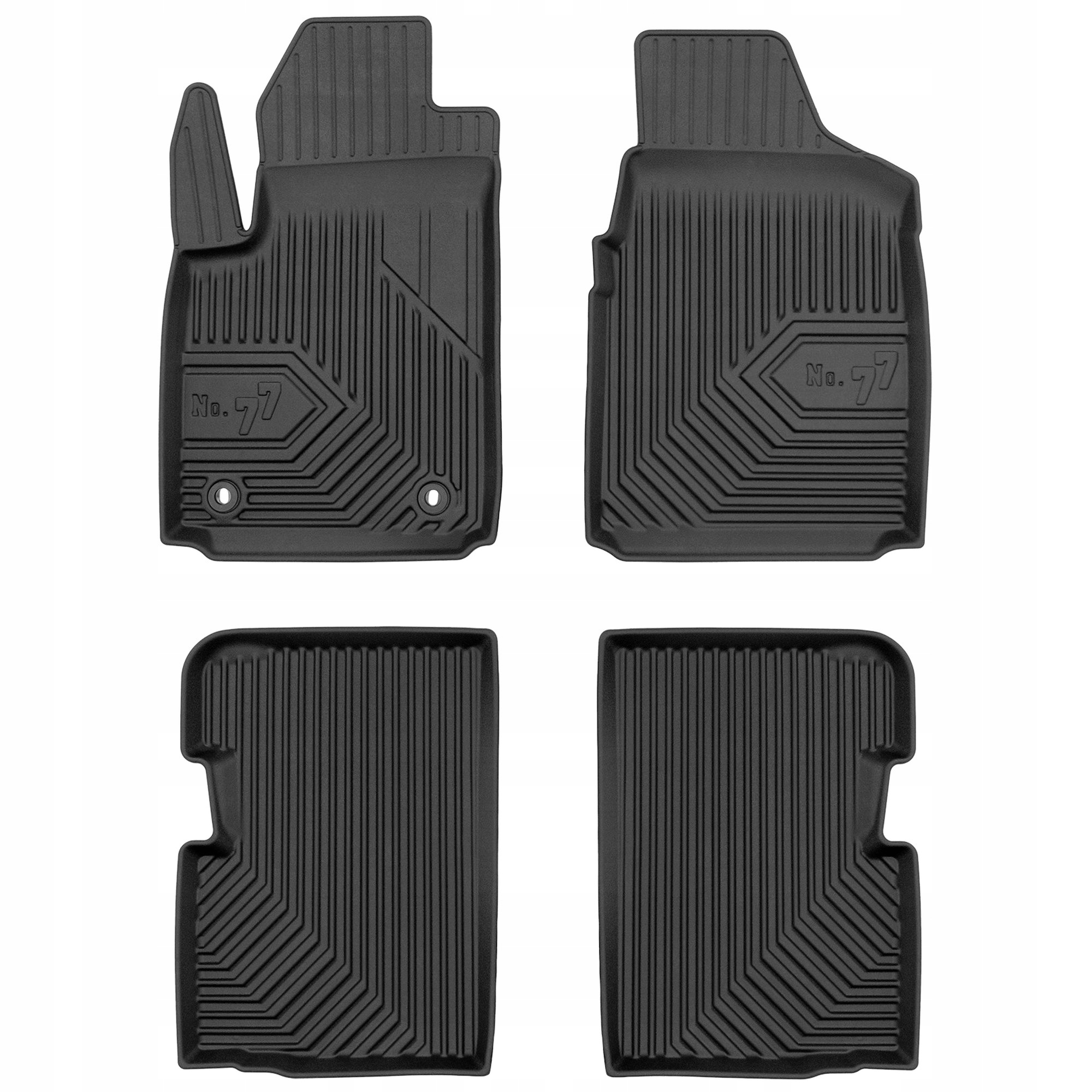 Dywaniki gumowe No.77 Ford Ka II 2008-2016 rozstaw pomiędzy stoperami 28,5c