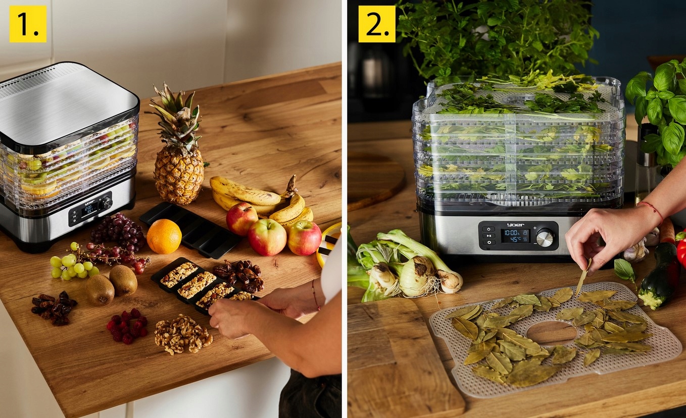 SUSZARKA XXL DO GRZYBÓW WARZYW OWOCÓW ZIÓŁ MIĘSA TERMOOBIEG BPA Free TIMER Liczba sit 5