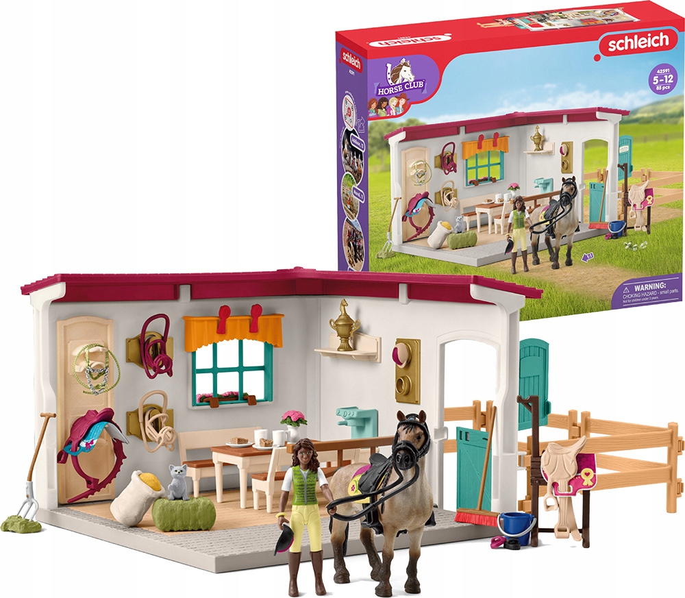 

Schleich Horse Club Zestaw Siodlarnia Koń Jeździec