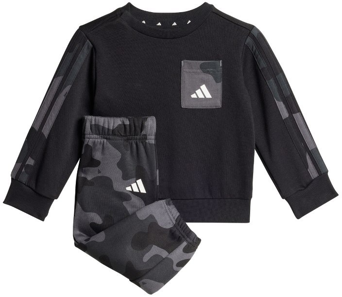 Dres Komplet chłopięcy Adidas JW2456 czarny moro bawełniany r. 104