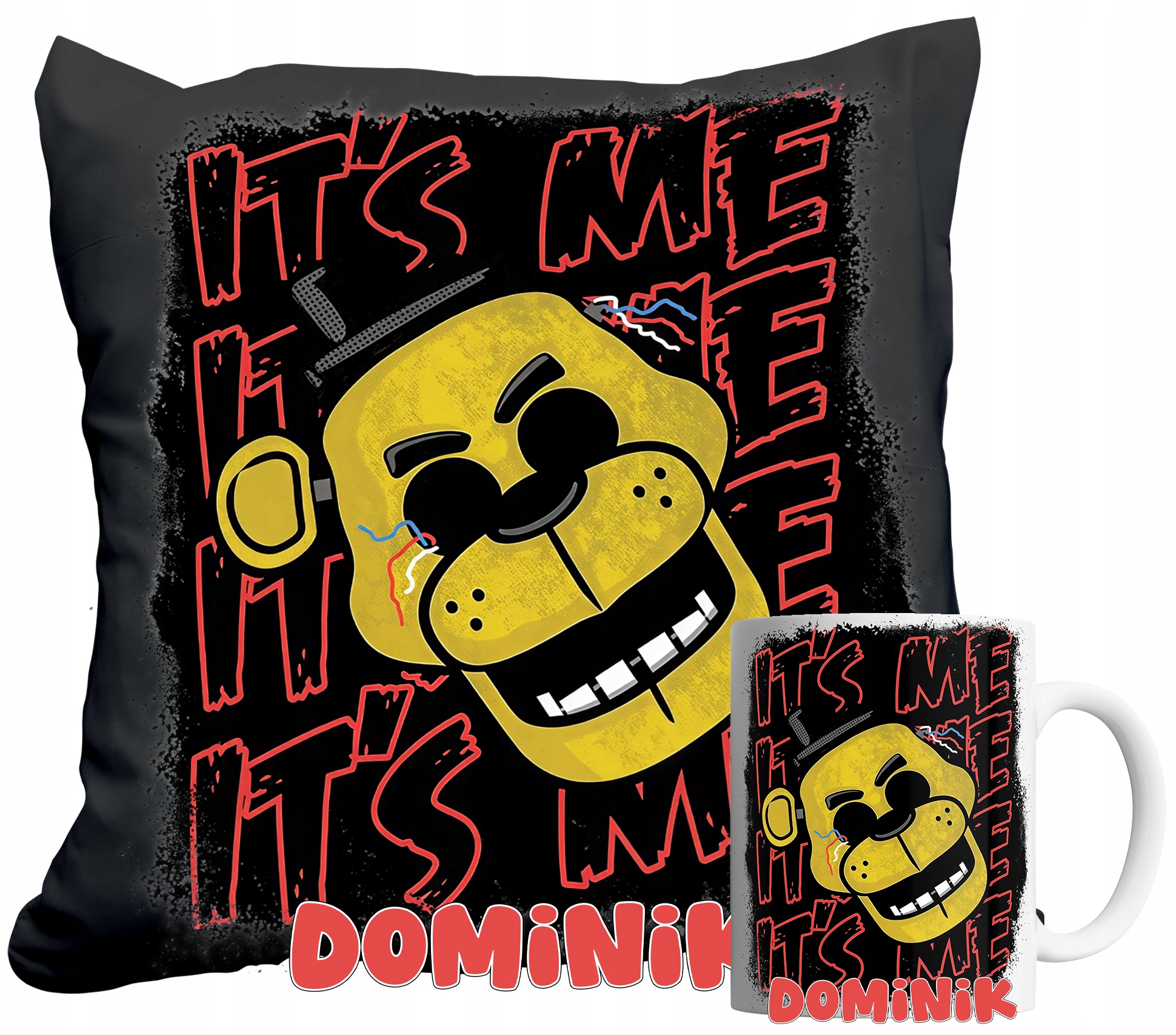 Sada Hrnek A Polštář Černý Five Nights At Freddy's Freddy Fnaf Jméno