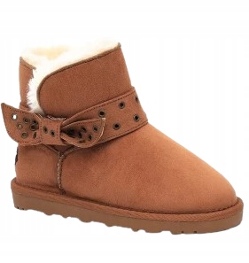 Blackfield Zimní Sněhule S Mašlí A Kožešinou, Hnědé, 41 3DF