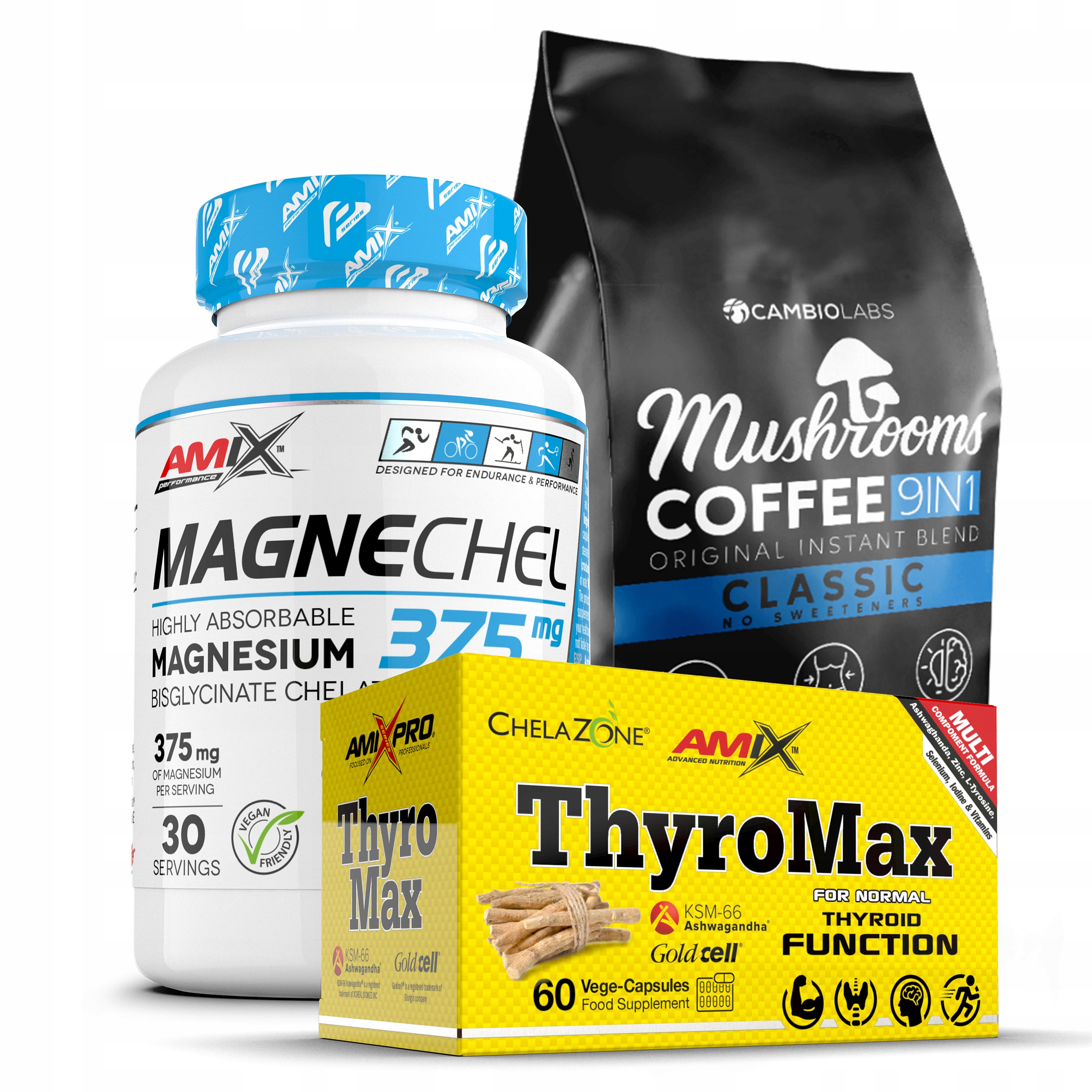 Levně Doplňky stravy na koncentraci nootropiky Lion s Mane Ashwagandha Káva houbová