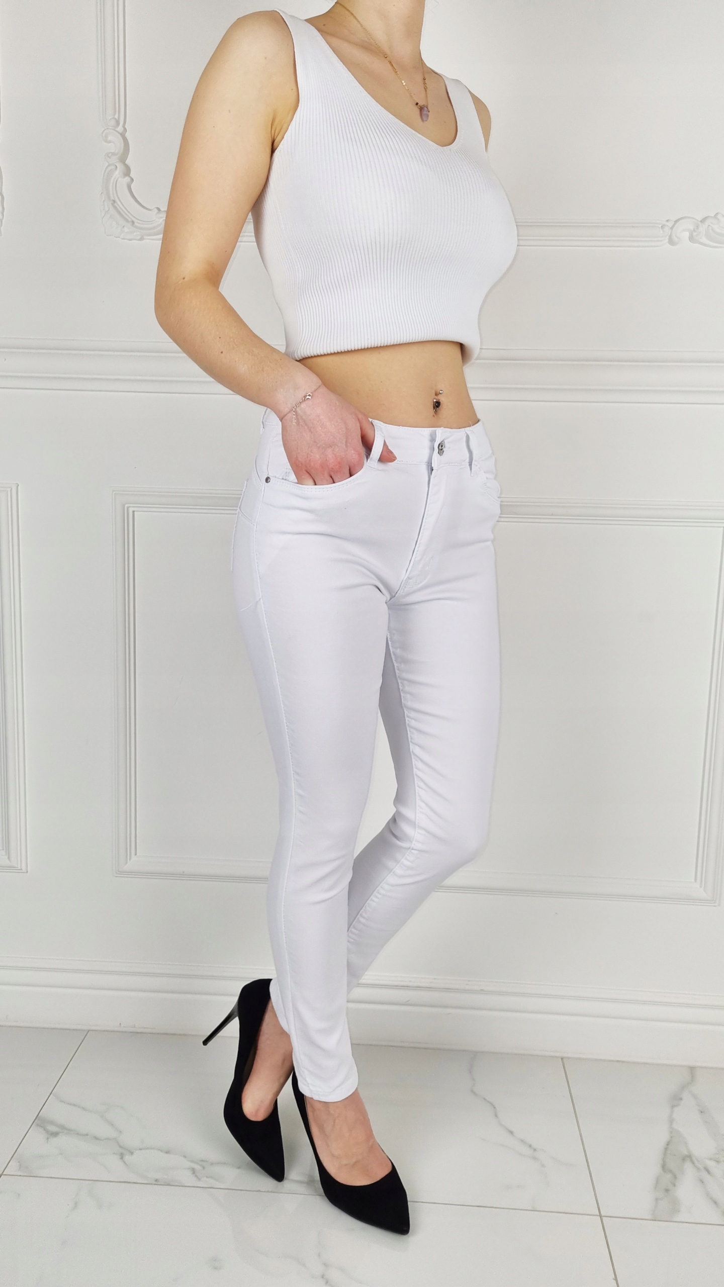 #SPODNIE DAMSKIE MODELUJĄCE DOPASOWANE Push - UP# Długość nogawki długa