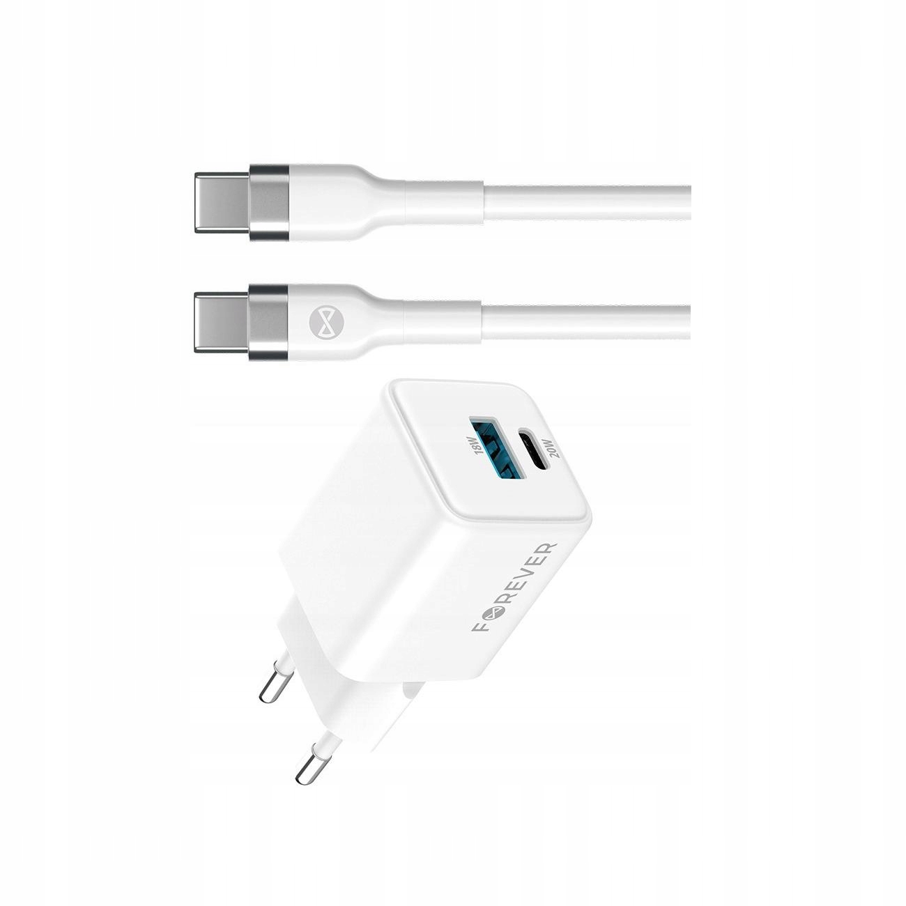 Szybka ładowarka GaN 20W Usb i Usb-c z kablem do Samsung Galaxy A30s