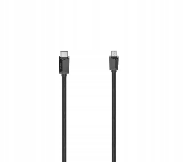 Kabel Hama USB typ C - microUSB typ B 0,75 m czarny