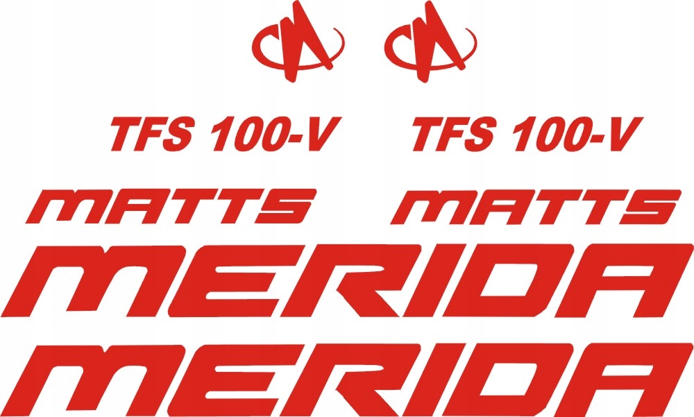 MERIDA TVS100-V MATTS naklejki 18-3C RÓŻNE KOLORY