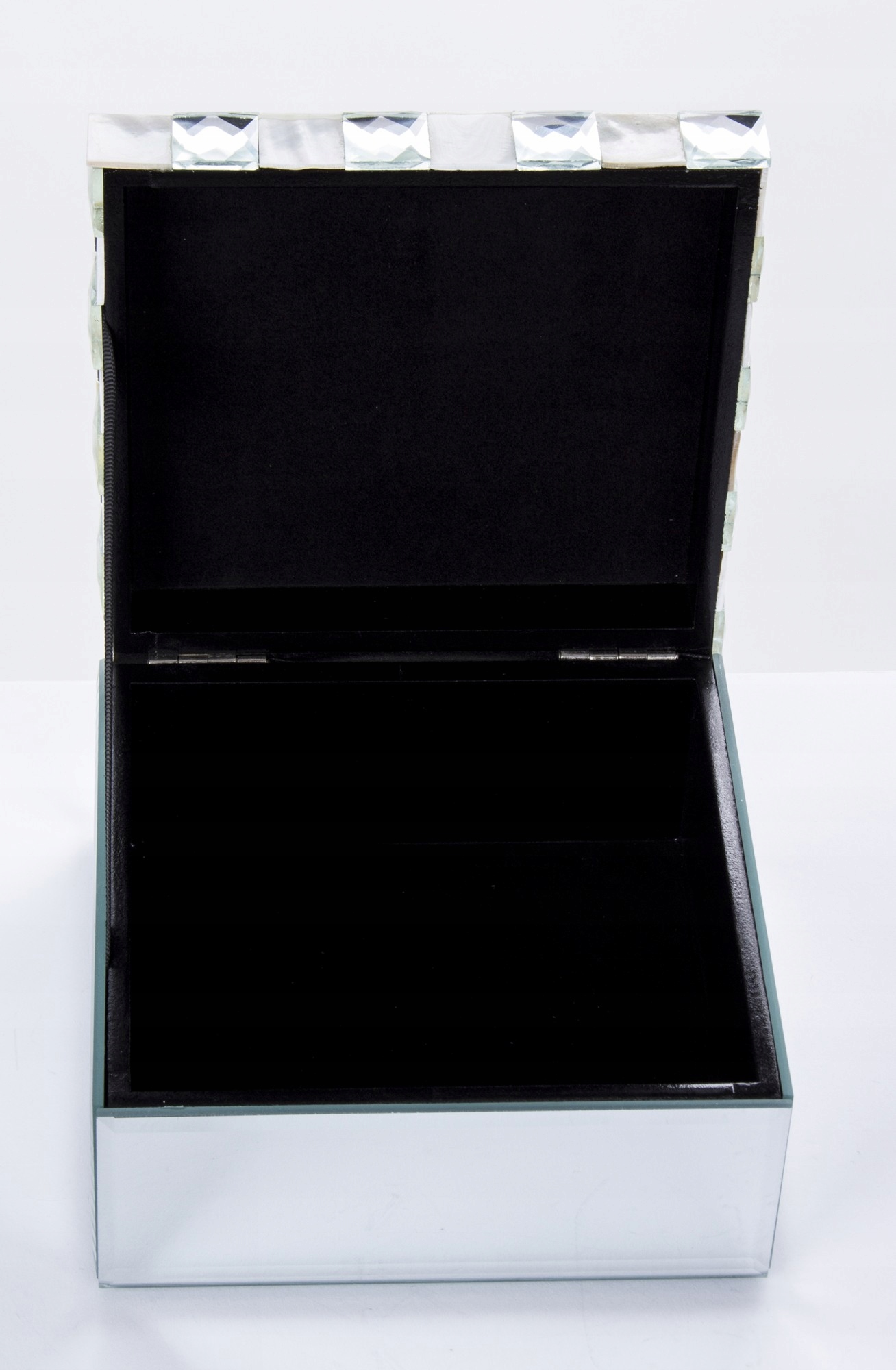 LUSTRZANA SZKATUŁKA ORGANIZER NA BIŻUTERIĘ Materiał inny