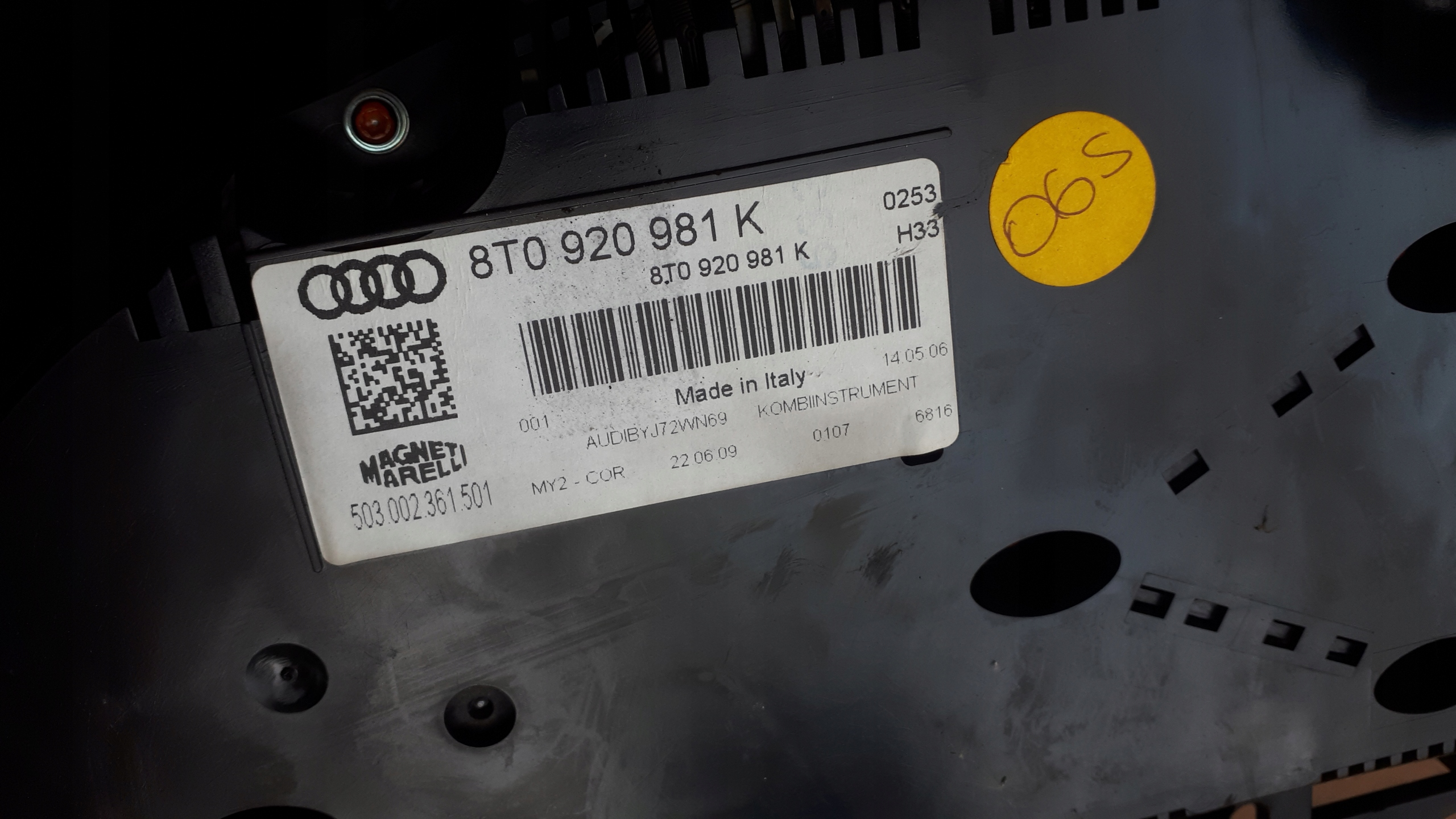 AUDI A5 8T dials 2.0 TDI UK 8T0920981K