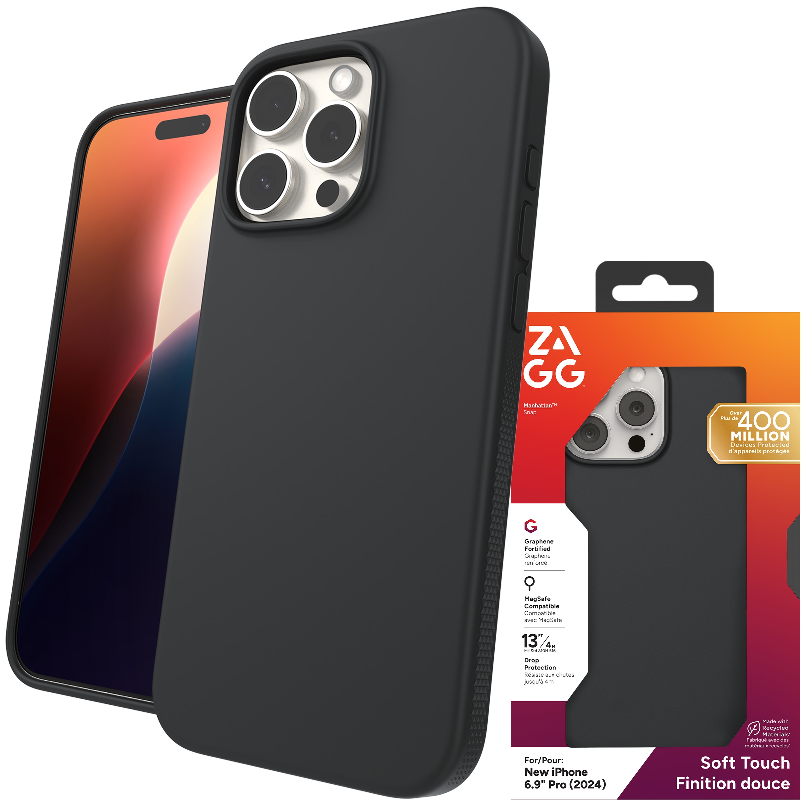 Zagg Manhattan Snap Case – Pouzdro s MagSafe pro iPhone 16 Pro Max