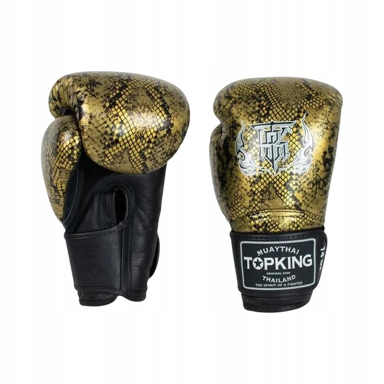 boxerské rukavice muay thai top king star snake air 16OZ Černá/zlato