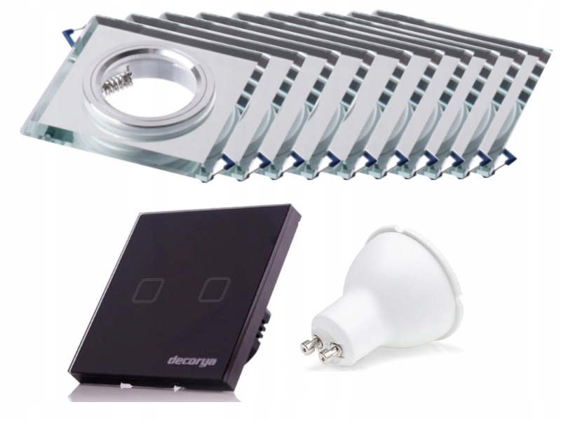 Sada stropního svítidla Halogen 10x spínač