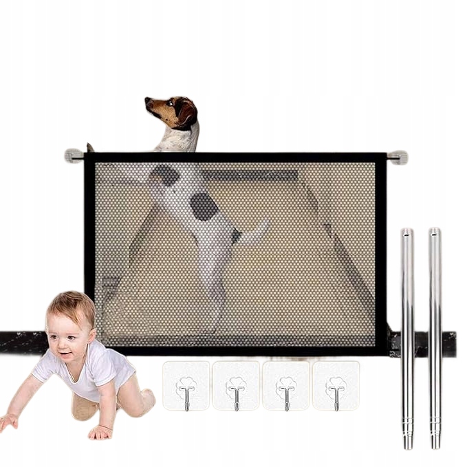 Levně Mřížková branka Pro Psy přenosná skládací lehká Mezi Stěnami 180x80