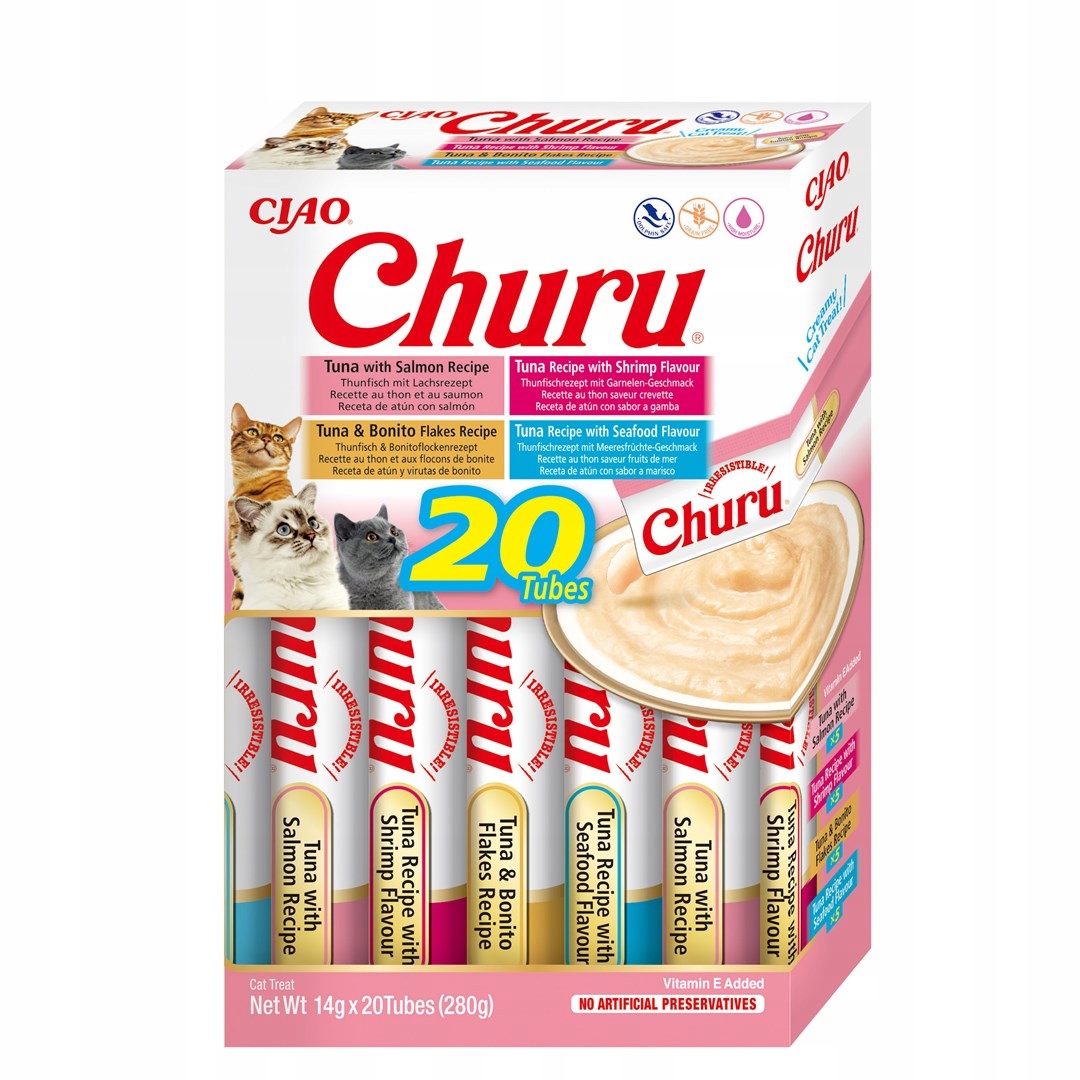Inaba Churu Varietes Mořské plody pamlsek pro kočky 20x14 g