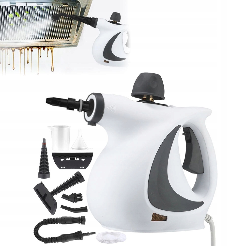 Myjka Parowa, 1050W Parownica Ciśnieniowy Czyścik 350ml, Z 9 Akcesoriami