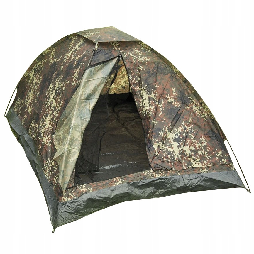 Mil-Tec Namiot Wojskowy Iglu Standard 3-osobowy Flecktarn